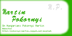 martin pokornyi business card